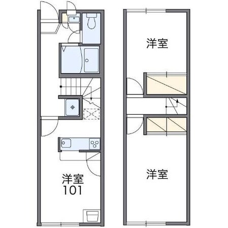 レオパレスプレミール鳥の木Ⅱの物件間取画像